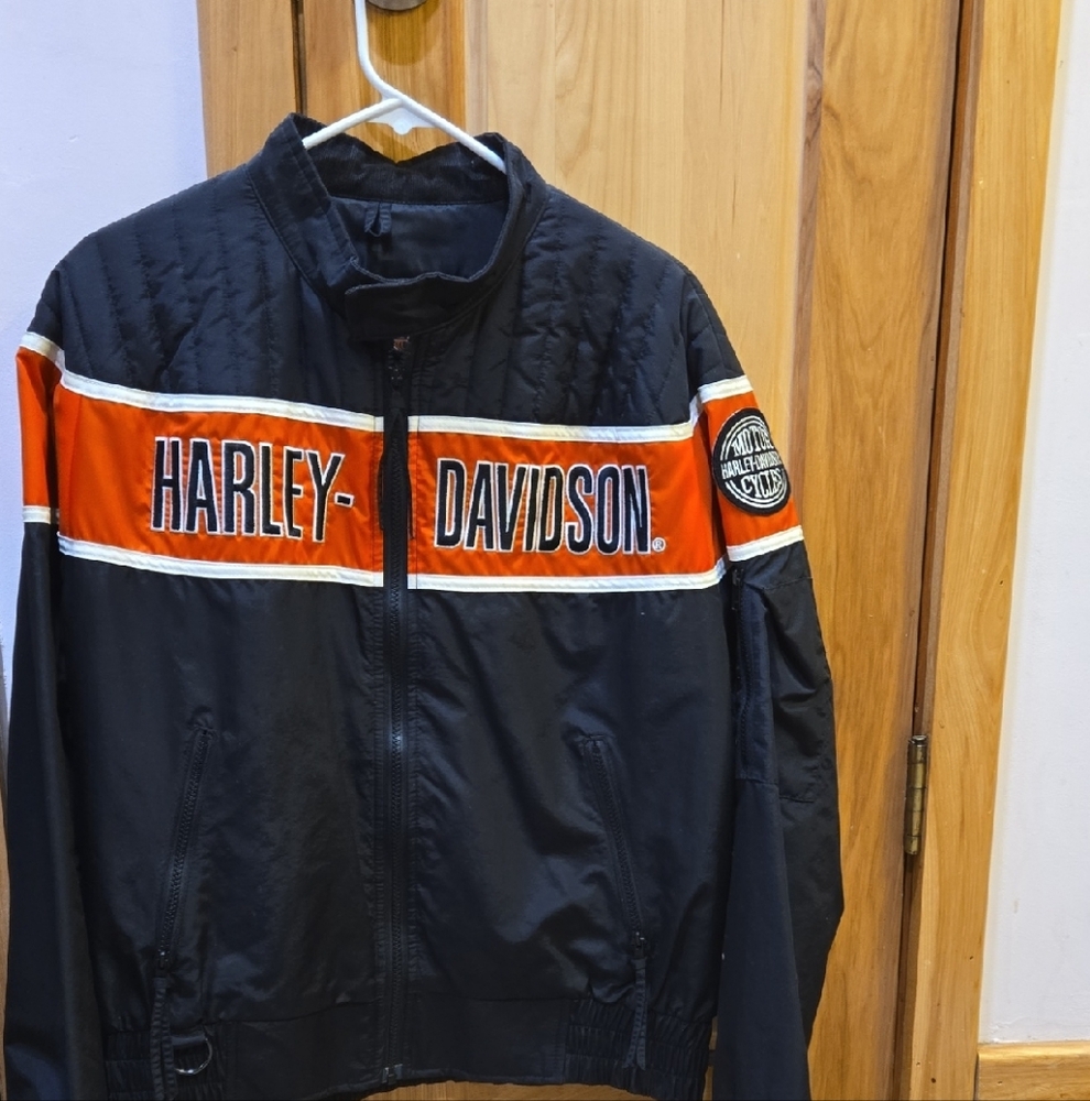 Harley-Davidson Black and Orange  Jacket